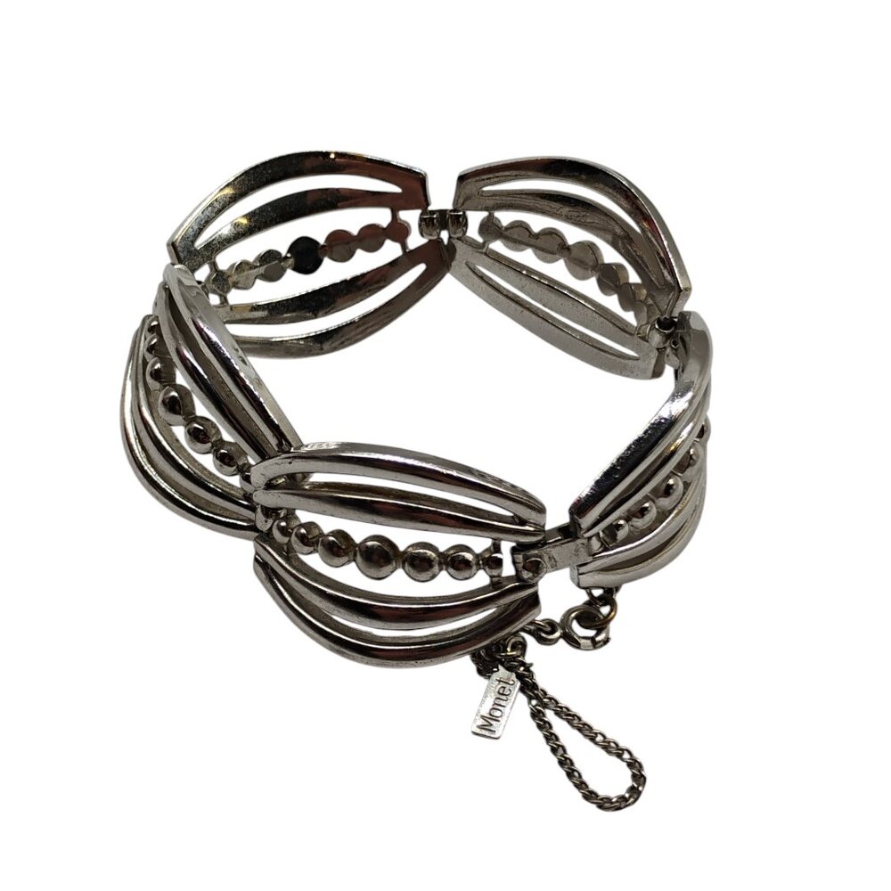 Monet Vintage Silver Tone  Bracelet